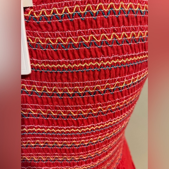 Dra Los Angeles Anthropologie Pink Gauze 100% Cotton Lined Mini Dress SP NWT - Picture 8 of 13